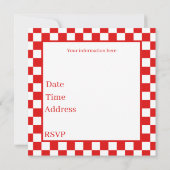 かわいいピクニック用パーティー 招待状 (裏面)