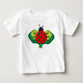 🐞かわいいピクルボールのレディーバグベビーTシャツ ベビーTシャツ (正面)