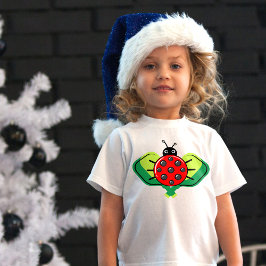 🐞かわいいピクルボールのレディーバグベビーTシャツ ベビーTシャツ