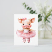 かわいいピグバレリーナ踊りバレエ シーズンポストカード (スタンド正面)
