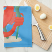 かわいいピグミーのシーホース漫画 キッチンタオル (四つ折り)