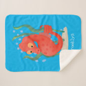 かわいいピグミーのシーホース漫画 シェルパブランケット (正面(横))