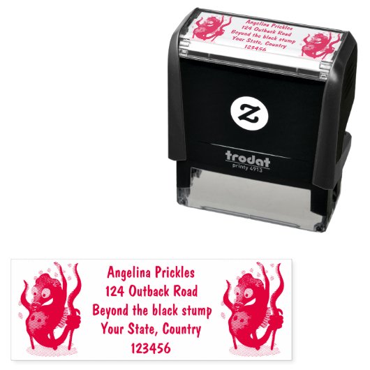 かわいいピグミーのシーホース漫画 セルフインキングスタンプ (インサイチュ)