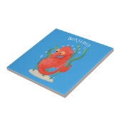 かわいいピグミーのシーホース漫画 タイル (側面)