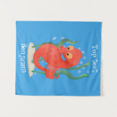 かわいいピグミーのシーホース漫画 タペストリー (正面(横))