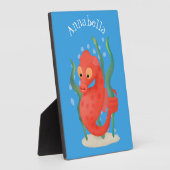 かわいいピグミーのシーホース漫画 フォトプラーク (側面)