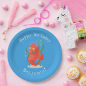 かわいいピグミーのシーホース漫画 ペーパープレート (パーティー)