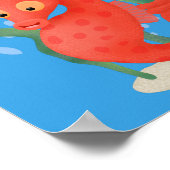 かわいいピグミーのシーホース漫画 ポスター (角)