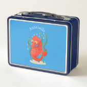 かわいいピグミーのシーホース漫画 メタルランチボックス (裏面)