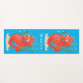 かわいいピグミーのシーホース漫画 ヨガマット (正面(横))