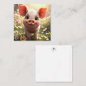 かわいいピグレットノートカード ノートカード (正面/裏面)
