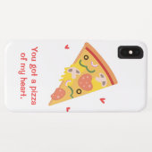 かわいいピザの私のハートパン愛のユーモア Case-Mate iPhoneケース (裏面(横))
