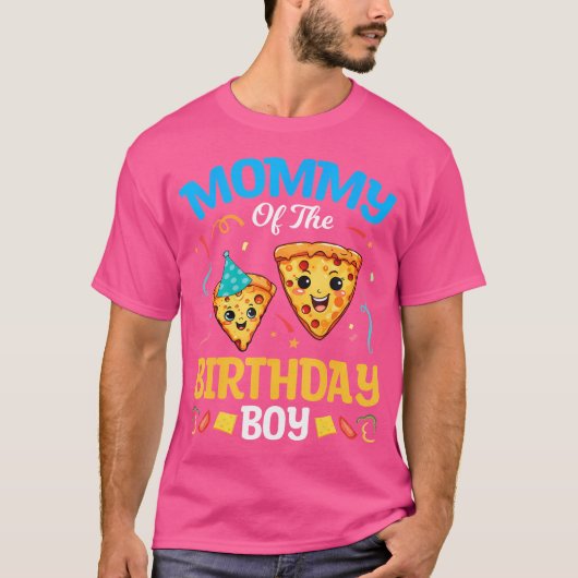 かわいいピザキャラクターモーミオブザ誕生日ピザ Tシャツ (正面)