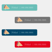 かわいいピザスクールクラスのランチネーム番号ラベル