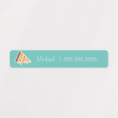 かわいいピザスクールクラスのランチネーム番号ラベル ラベル (デザイン1)