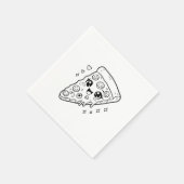 かわいいピザスライスぬりえ スタンダードカクテルナプキン (角)