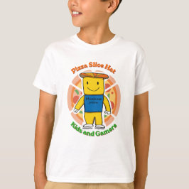 かわいいピザスライス帽子 - キッズ&ゲーマー Tシャツ