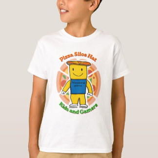 かわいいピザスライス帽子 - キッズ&ゲーマー Tシャツ