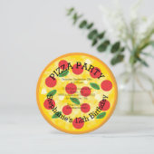 かわいいピザパーティー誕生日パーティーの招待状 招待状 (スタンド正面)