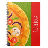 かわいいピザ好きカラフル食 ノートブック (正面)
