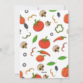 かわいいピザ私のハート教室バレンタインデー シーズンカード (裏面)