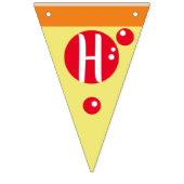 かわいいピザ肉スライス誕生日バンティングフラグ バンティングフラッグ (第1の旗)