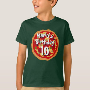 かわいいピザ誕生日パーティーtシャツ子供へ tシャツ