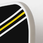 かわいいピックボールのウィザード名ボールブラックイエロープロ ピックルボールラケット (左詳細)