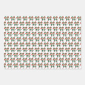 かわいいピックボールのクリスマス小妖精や小人と格言 ラッピングペーパーシート (正面)