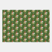 かわいいピックボールのクリスマス格言 ラッピングペーパーシート (正面2)