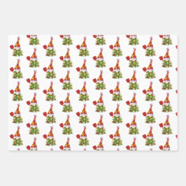 かわいいピックボールのクリスマス格言 ラッピングペーパーシート