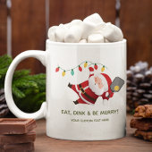 かわいいピックボールのサンタ・クリスマス コーヒーマグカップ