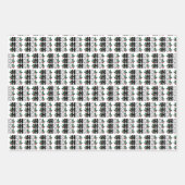 かわいいピックボールクリスマスサンタ&ホホホホホホリー ラッピングペーパーシート (正面3)