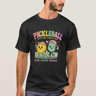 かわいいピックルボール仲間たち – 遊ぶ・笑う・リピート | Tシャツ