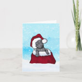 かわいいピットブルクリスマスカード カード (正面)