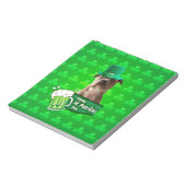 かわいいピットブルドッグハットセントパトリックの日クローバー ノートパッド (回転)