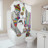 かわいいピットブルラブ シャワーカーテン (インサイチュ)