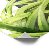 かわいいピットブル犬の黄色い花園 ポスター (角)