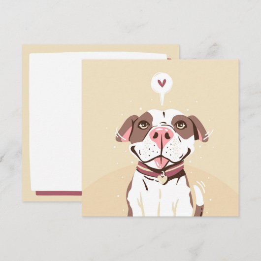 かわいいピットブル カード (正面/裏面)