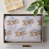 かわいいピット・ブルテリア犬のイラストレーションパターン 薄葉紙 (ギフト)