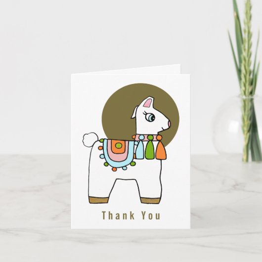 かわいいピナラマ赤ちゃんシャワーサンキューカード カード (正面)