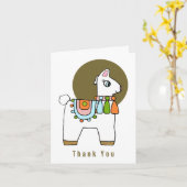 かわいいピナラマ赤ちゃんシャワーサンキューカード カード (黄色い花)