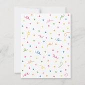 かわいいピニャータの紙吹雪のHolaのフェスタのベビーシャワー 招待状 (裏面)