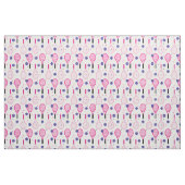 かわいいピン💟と紫の💜テニスラケ🎾 ファブリック (ファットクウォーター)