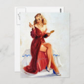 かわいいピンアップ ポストカード (正面/裏面)