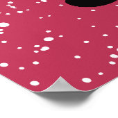 かわいいピンクお洒落サンタクロースのクリスマス ポスター (角)