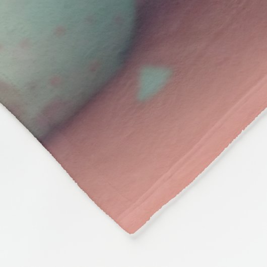 かわいいピンクかわいいアイスクリームカップドアサイン フリースブランケット (角)