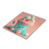かわいいピンクかわいいアイスクリームノート タイル (側面)
