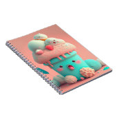 かわいいピンクかわいいアイスクリームノート ノートブック (右側)