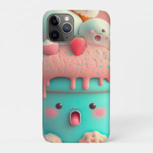 かわいいピンクかわいいアイスクリームノート iPhone 11 PROケース